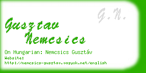gusztav nemcsics business card